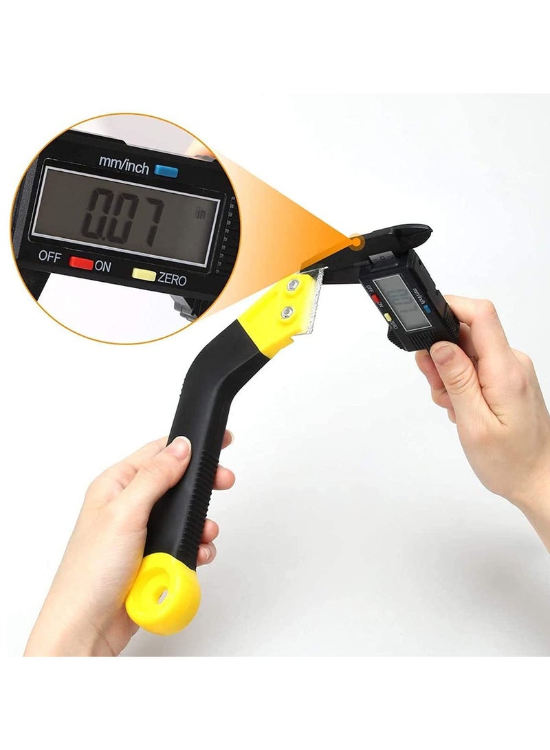 Grout Remover Knife Tile Grout Saw Angled Grout Scraping Rake Tool with 3 Pieces Extra Blades Replacement for Tile Cleaning Grout Remover Knife - Image 5