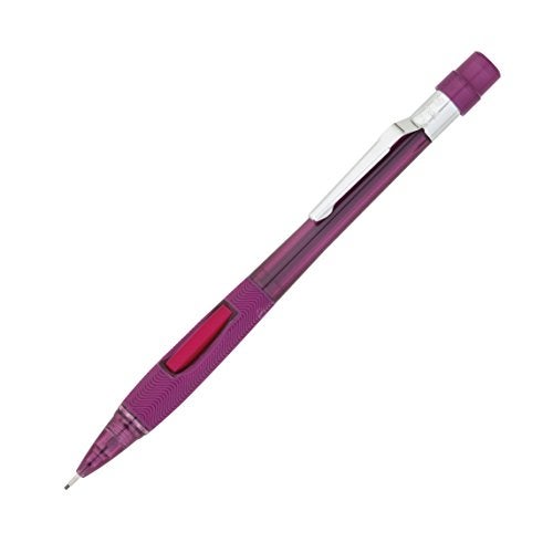 Pentel Quicker Clicker Automatic Pencil 09mm Lead Size Transparent Red Barrel Box of 12 PD349TB - Image 3