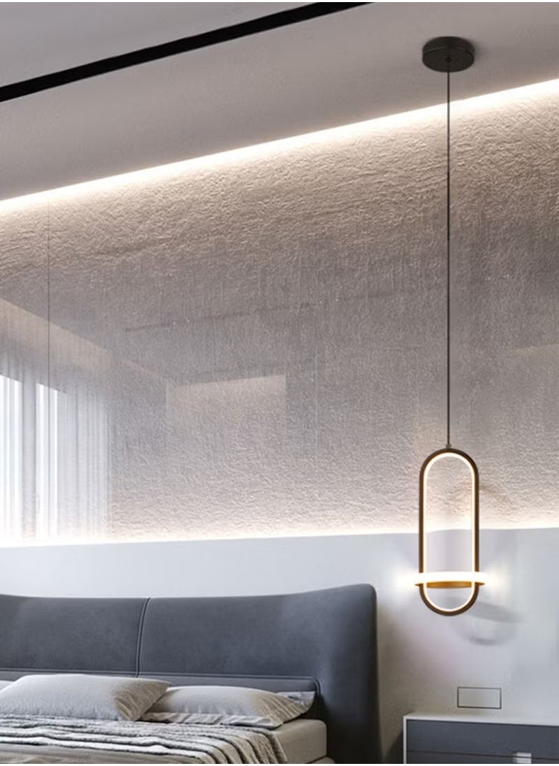 Monda 1-PCS Modern Simple Luxury Chandelier with Adjustable 3-Color Lights, Suitable for Living Room Bedroom and Bedside 21w Bedside lamp  - Image 1