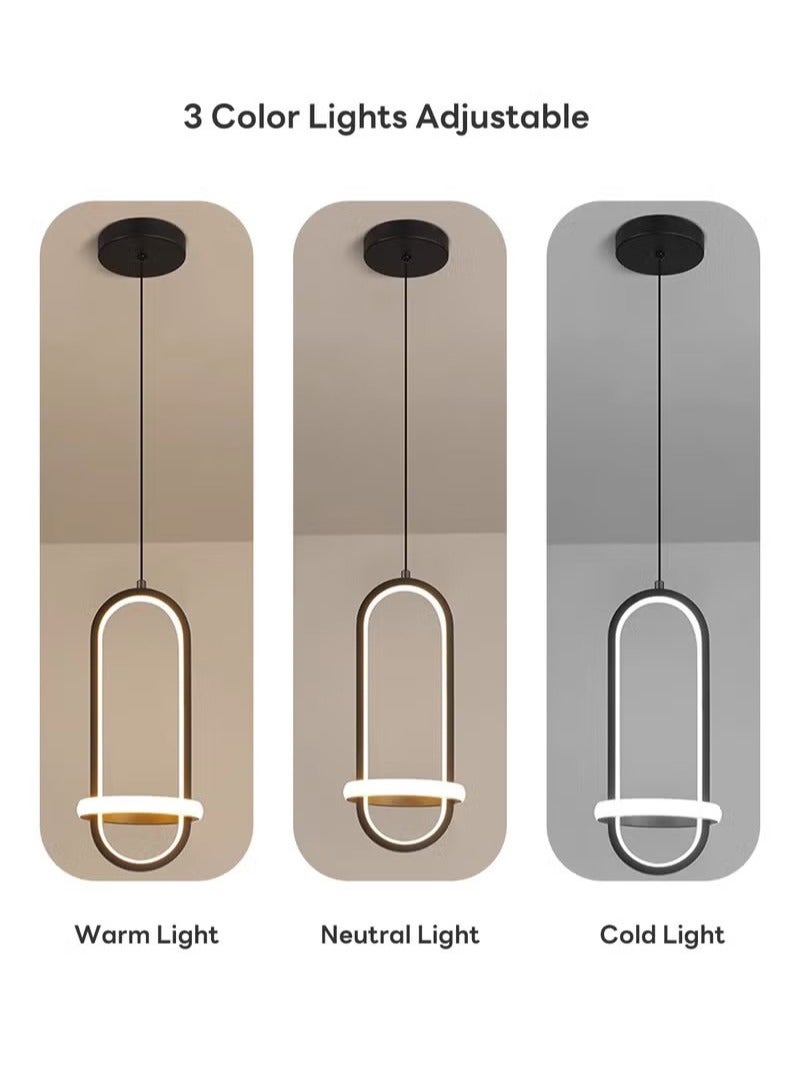 1-PCS Modern Simple Luxury Chandelier with Adjustable 3-Color Lights, Suitable for Living Room Bedroom and Bedside 21w Bedside lamp