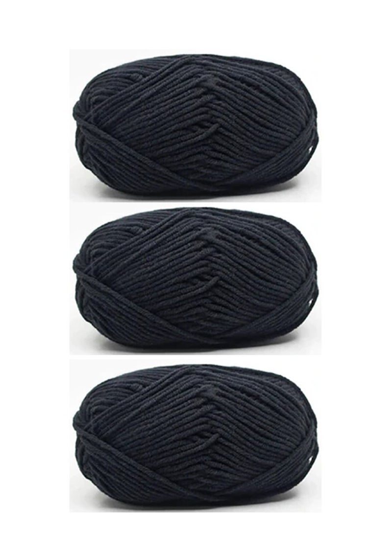 Sterling - 3-Piece Knitting Yarn Black - Image 1