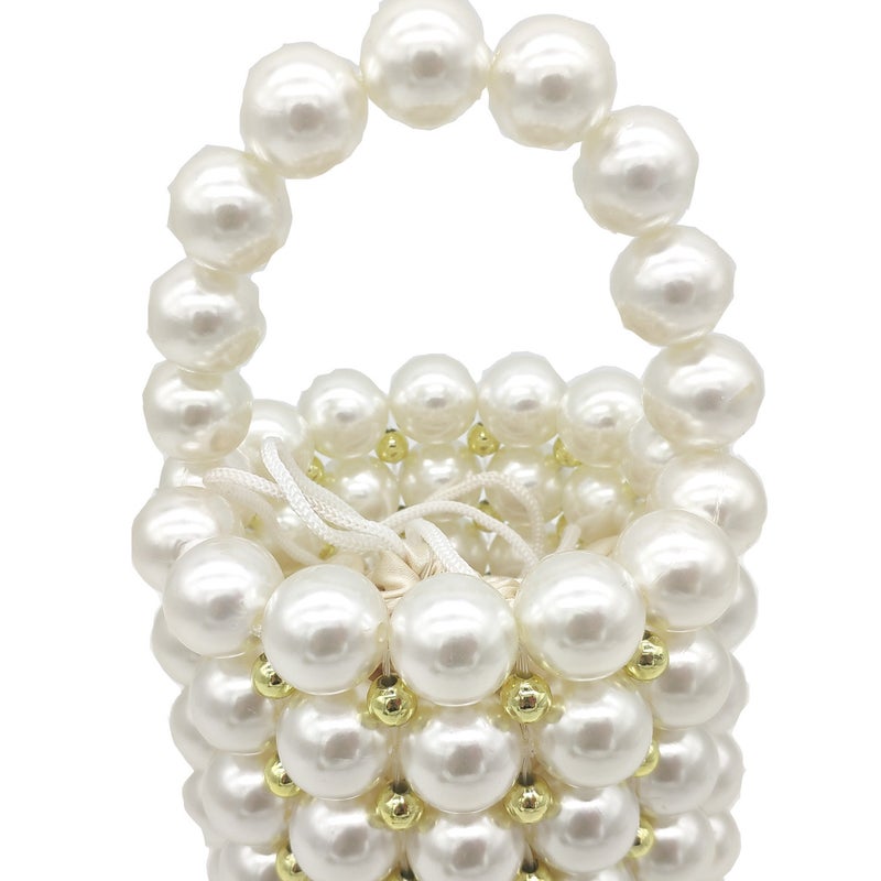 Fgg Totes Bag New Portable Pearl Bag Sweet Style Banquet Bag Party Evening Bag Diamond Encrusted Dinner Bag - Image 2
