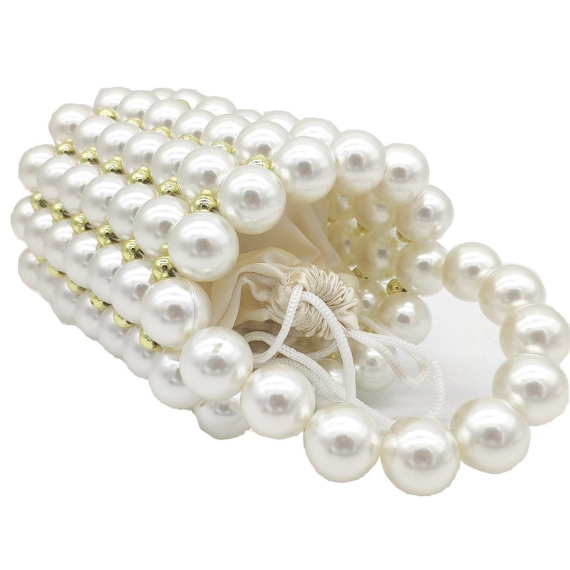 Fgg Totes Bag New Portable Pearl Bag Sweet Style Banquet Bag Party Evening Bag Diamond Encrusted Dinner Bag - Image 4