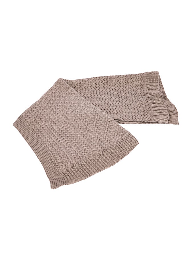 Alina Blanket 100% Cotton Knitted (Mini Light Grey ) - Image 2