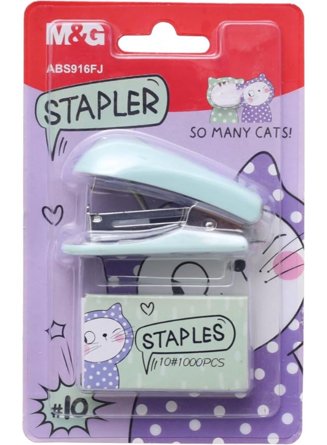 M&G So Many Cats Kids Stapler, Fun Document Binding, Compact, Easy-to-Use, Card, Assorted - Image 1