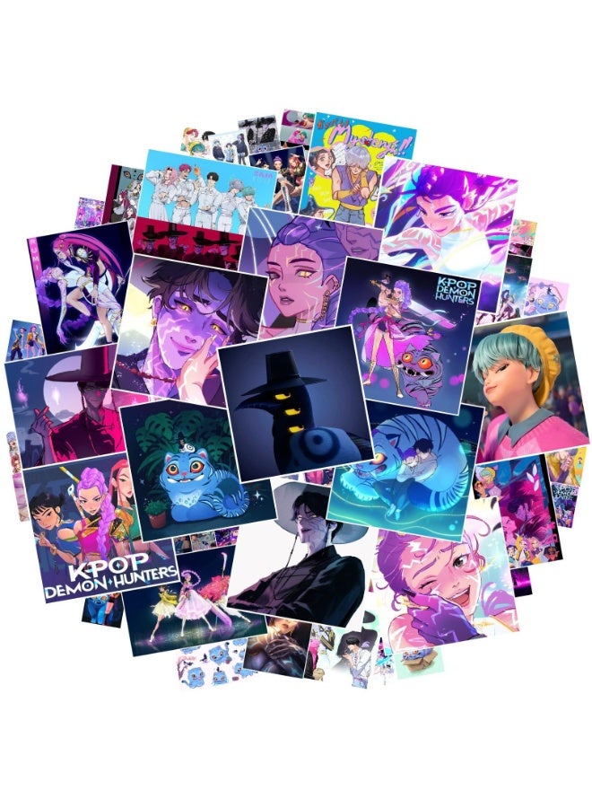 اوراکس 111PCS 3D الرسوم المتحركة فيلم Kpop شيطان الصيادين ملصقات, كوريا أيدول أنيمي أسلوب, مقاومة للماء والبرد Huntrx、Saja Boys、Jinwoo、Rumi、Tiger、Zoeystery、Miromabby, يمكن استخدامها على زجاجات المياه، أجهزة الكمبيوتر المحمولة، الهواتف المحمولة، و Scrapbooks, مناسبة لمحبي K-pop والأنيمي - Image 1