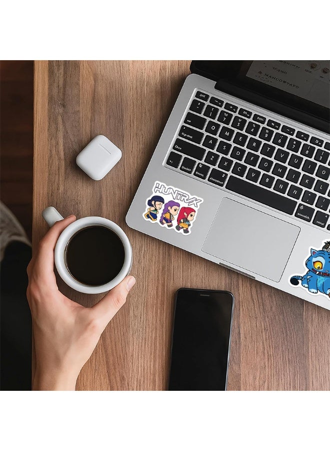 اوراکس 111PCS 3D الرسوم المتحركة فيلم Kpop شيطان الصيادين ملصقات, كوريا أيدول أنيمي أسلوب, مقاومة للماء والبرد Huntrx、Saja Boys、Jinwoo、Rumi、Tiger、Zoeystery、Miromabby, يمكن استخدامها على زجاجات المياه، أجهزة الكمبيوتر المحمولة، الهواتف المحمولة، و Scrapbooks, مناسبة لمحبي K-pop والأنيمي - Image 5