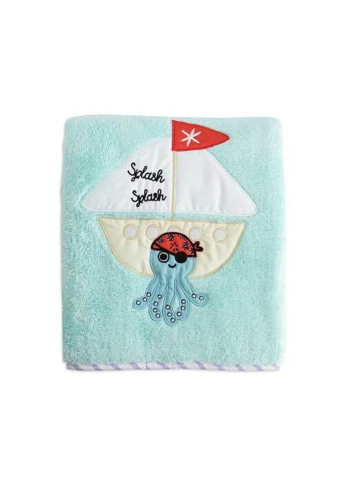 ميلك آند مو بطانية الأطفال Milk&Moo Sailor Octopus، بطانية استقبال معتمدة بنسبة 100% من Oeko-Text للأطفال، بطانية أطفال فائقة النعومة لعربة الأطفال والسفر، ملونة - Image 1