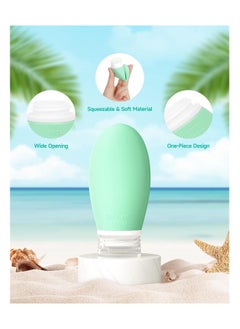 Generic 100ml silicone travel bottle for toiletries, 4 pack leak proof refillable squeezable containers for lotion liquid shampoo, BPA free and TSA approved travel accessories  - Image 2