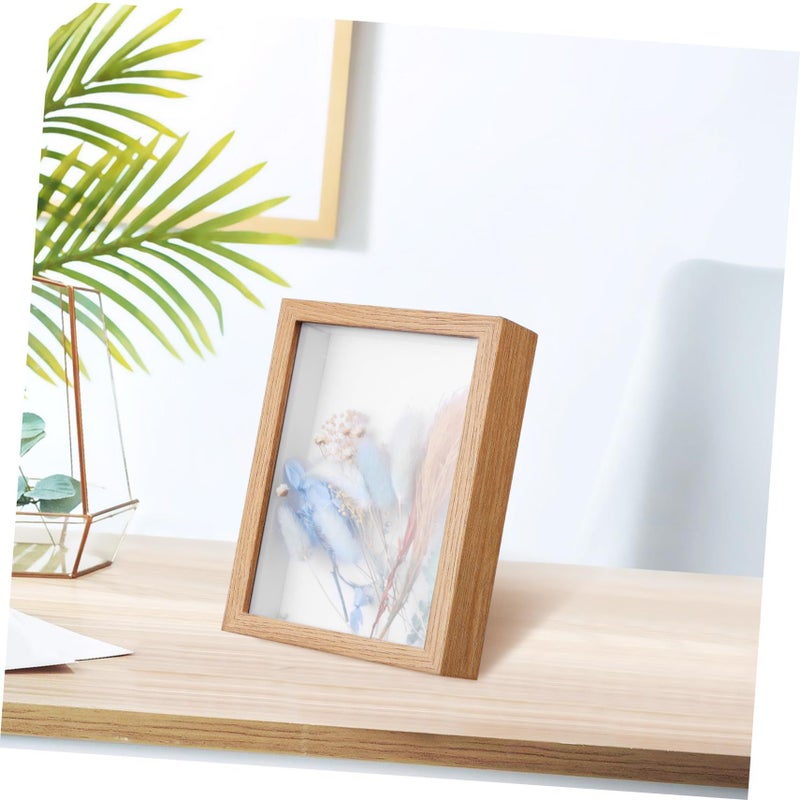 Dried Flower Display Case DIY Wooden Frame For Pressed Flowers Hollow Out Mounting Box Natural Rustic Color Versatile Shadow Box For Keepsakes Home Decor - Image 4