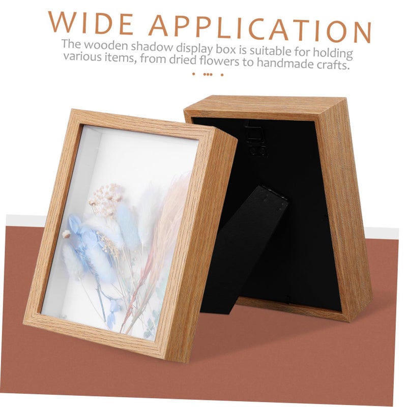 Dried Flower Display Case DIY Wooden Frame For Pressed Flowers Hollow Out Mounting Box Natural Rustic Color Versatile Shadow Box For Keepsakes Home Decor - Image 5