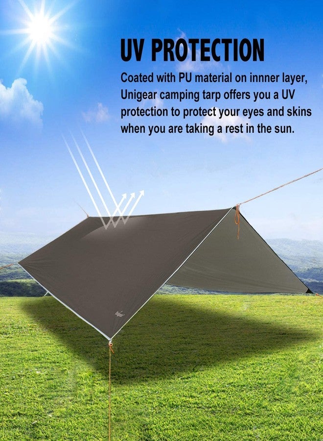 Unigear Tarp Rain Fly Waterproof Tent Tarp Tarp Rain Fly Foldable Lightweight Waterproof Hiking Shelter for Camping and Protection Against Rain, Snow and Sun - Image 3