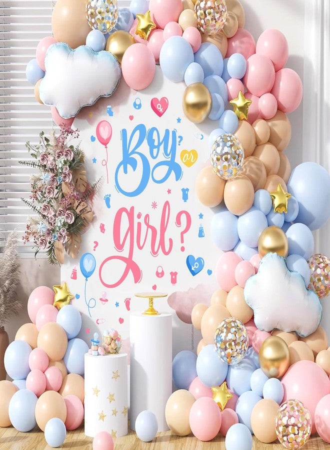 HATARU Boy or Girl Sign Gender Reveal Party Decorations He or She Decals Sign Peel and Stick Theme Decals Baby Shower Welcome Sign for Arch Decor Oh Baby Party Decorations Vinyl Stickers for Backdrop Supply - Image 5