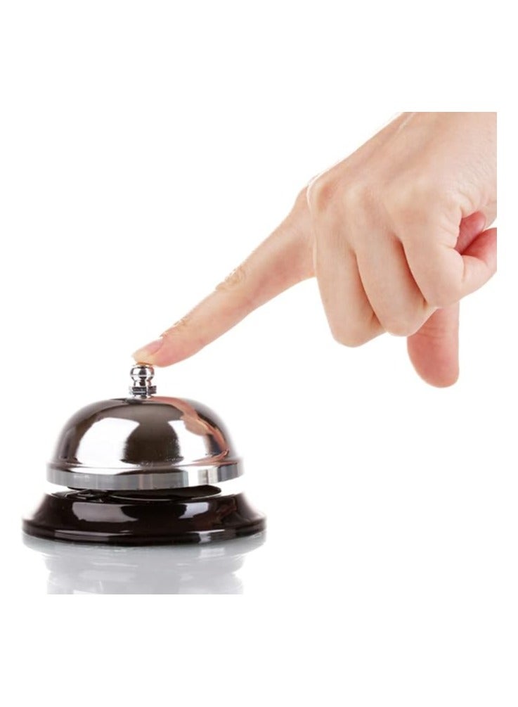 Call Bell, Front Desk Bell, Handheld Stainless Steel Service Bell for Hotel,Offices, Pet Dog Training, Reception,Bar,Restaurants, Warehouses, Elderly & kid Hospitals Attention Call Ringer Counter Bell - Image 2
