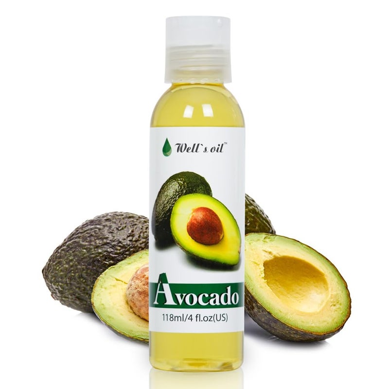 Well's Oil AVOCADO OIL | 4oz(118ml) | All-Natural | For Hair + Skin + Nails | Refined, Cold Pressed | Nutrient Rich and Hydrating - Image 1