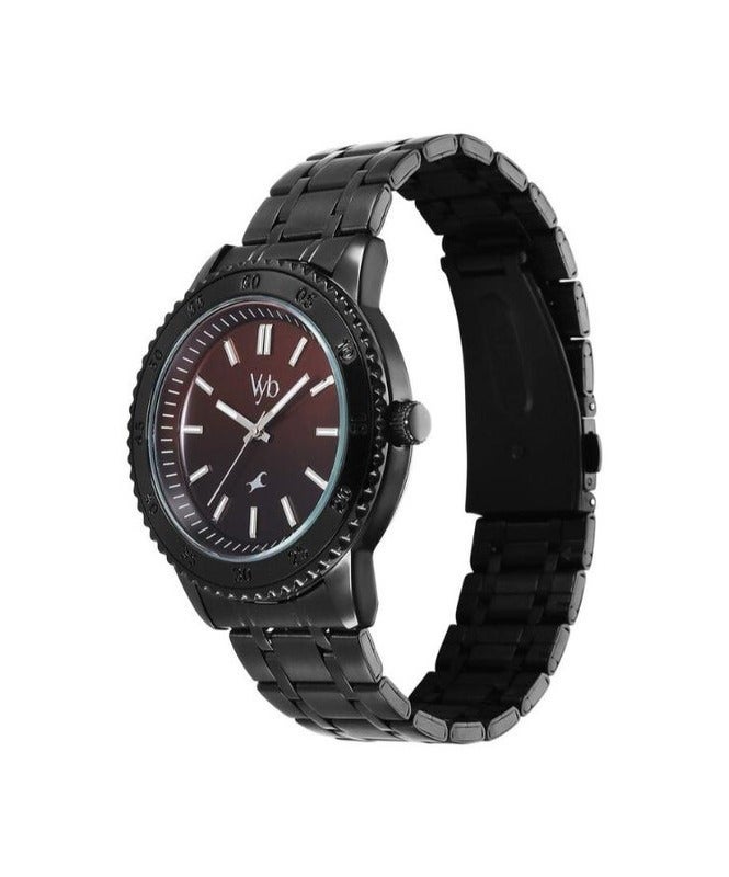 fastrack Vyb Quest Fastrack By Titan Quartz Analog Multicoloured Dial Black Stainless Steel Strap Watch For Men fv30036nm01w - Image 4