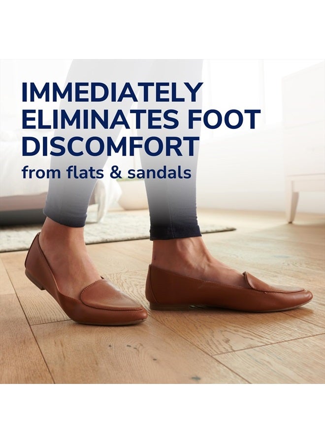 Dr. Scholl's ® Love Your Flats & Sandals نعل داخلي بطول 3/4، راحة طوال اليوم، تخفيف ومنع عدم الراحة في الحذاء، امتصاص الصدمات، دعم القوس، نعل داخلي مخفي غير ظاهر، زوج واحد  - Image 3