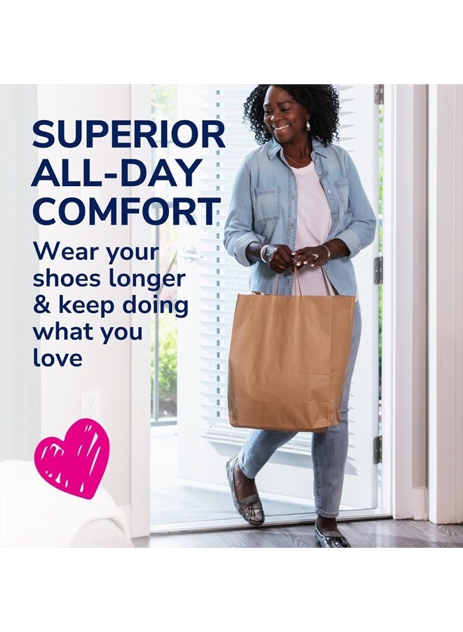Dr. Scholl's ® Love Your Flats & Sandals نعل داخلي بطول 3/4، راحة طوال اليوم، تخفيف ومنع عدم الراحة في الحذاء، امتصاص الصدمات، دعم القوس، نعل داخلي مخفي غير ظاهر، زوج واحد  - Image 5