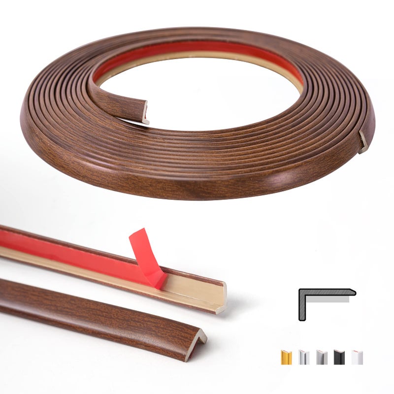 Art3d 20ft Outside Vinyl Corner Trim Peel and Stick for Tile and Wall Edges, Furniture Decoration, Cherry - Image 1