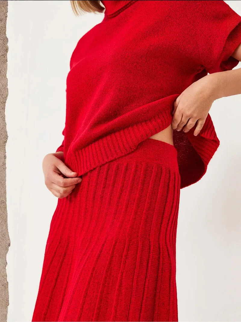 Bianco Lucci LUCCI Textured Knit Co-ords with Turtleneck