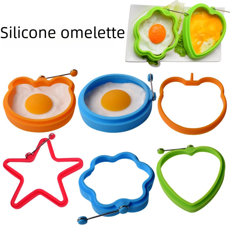 Cartoon Silicone Egg Pancake Molds Random color delivery 