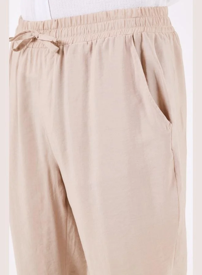 Buratti  Buratti Men's Regular Fit Summer Trousers with Elastic Waistband and Pockets CF24S617952 for Men | Best Price UAE