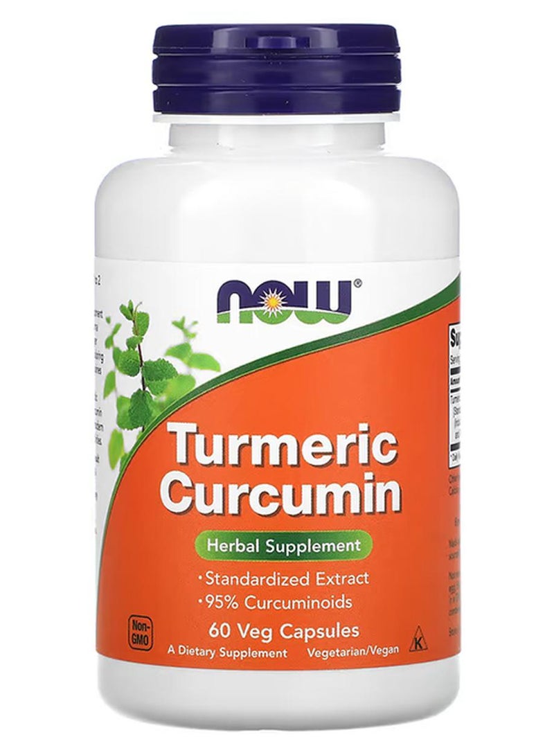 Now Foods Turmeric Curcumin 60 Veg Capsules - Image 1