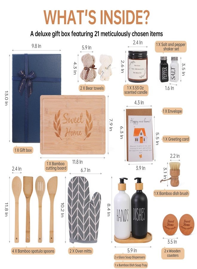 DancyLoad Housewarming Gifts New Home Basket，21-Piece Including Cutting Board, Handwashing Set, and Aromatherapy - Ideal for Housewarming Gift for Couples, New Home Families, and Closing Gifts for Home Buyers - Image 2