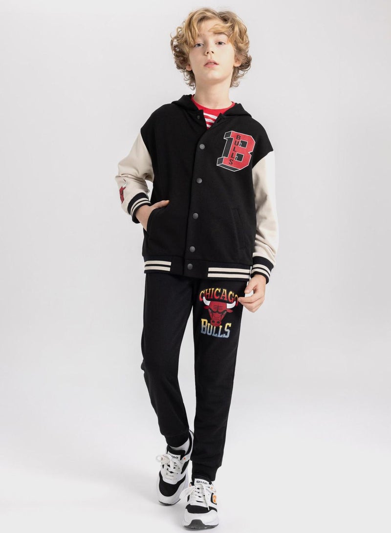 DeFacto Oversize Fit Hooded Chicago Bulls Licensed Jacket  - Image 4