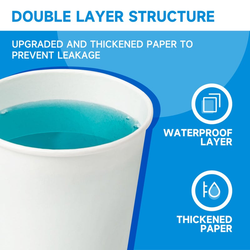 RACETOP 3 oz Paper Cups 600 count  Disposable Bathroom Cups  Mouthwash Cups  Small Snack Cups  Ideal for Bathroom  Home  Party - Image 5