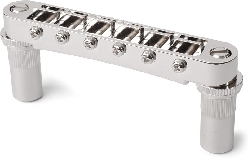 Tune-o-matic Bridge with Studs/Bushings, Chrome