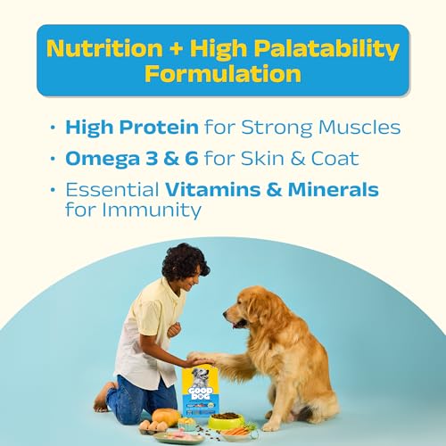 Good Dog Adult Dry Dog Food | Oven Baked | Real Chicken & Eggs | 1 Kg | High-Protein | High Palatability | Nutritionally Formulated with Vitamins & Minerals | Indian Herbs | Suitable for All Breeds - Image 5