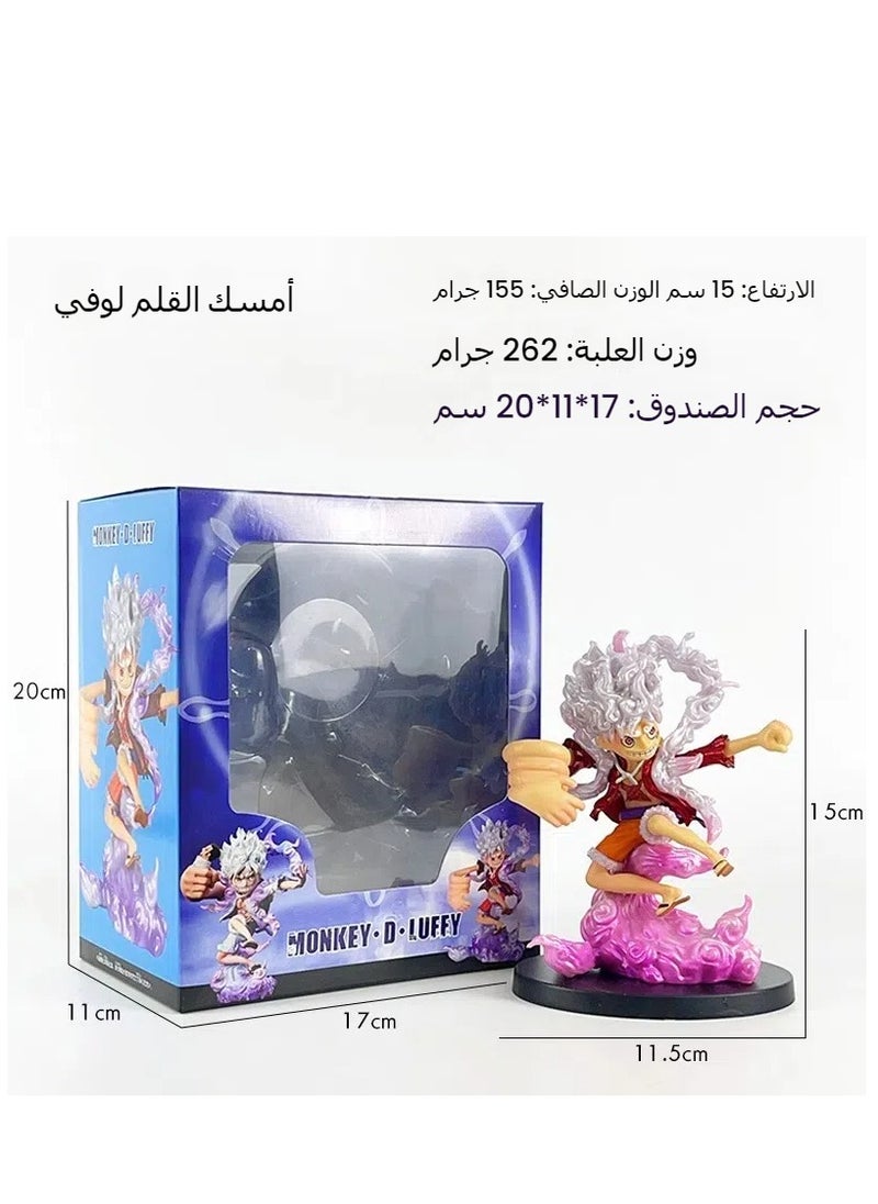 One Piece GK Nika Luffy Human Human Fruit “Pen in Hand” Statue - Sixth Wave 2.0, Clear Box Packaging  - Image 3