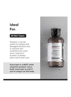 MINIMALIST 8% Glycolic Acid Toner For Glowing Skin 150ml  - Image 2
