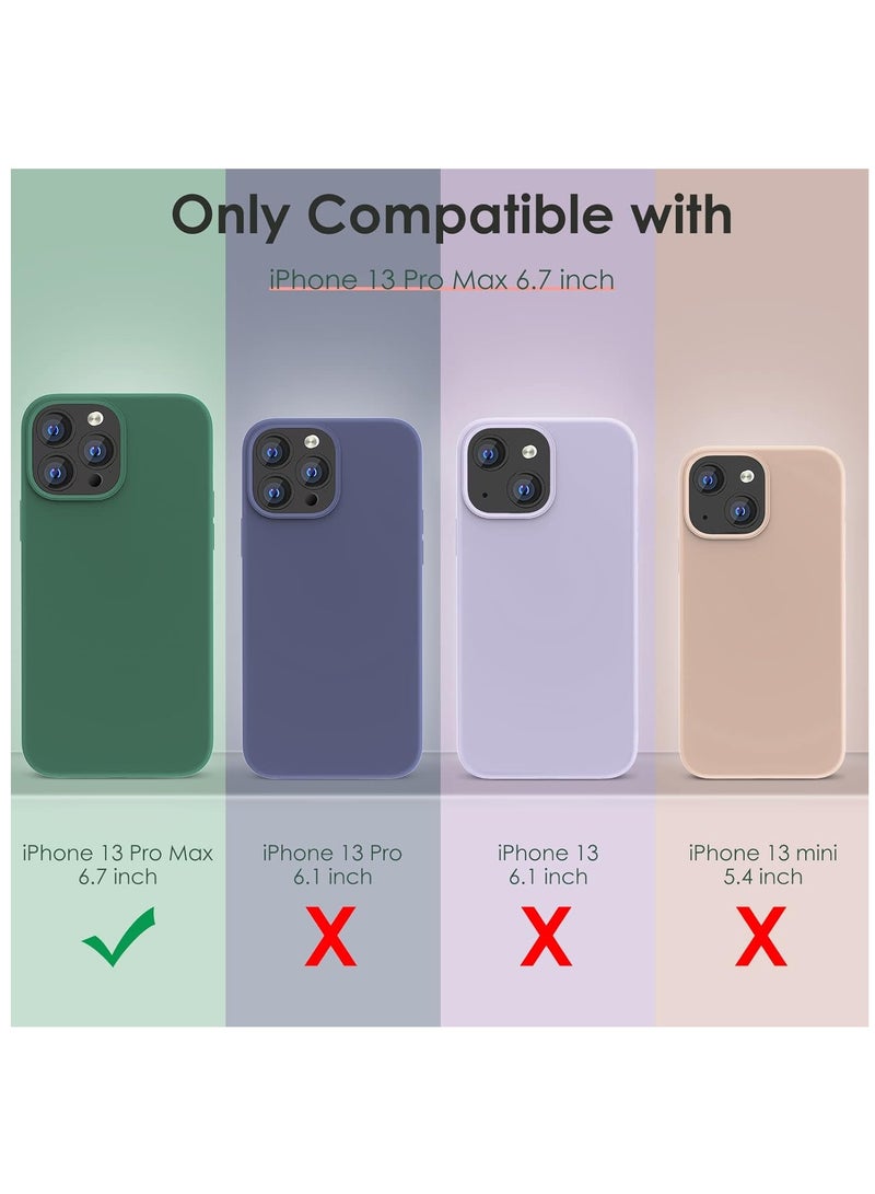 BORTONY iPhone 13 Pro Max Case Cover Liquid Soft Silicone Ultra Slim iPhone 13 Pro Max Cover Shockproof Protective Phone Case for iPhone 13 Pro Max 6.7 inch - Image 2