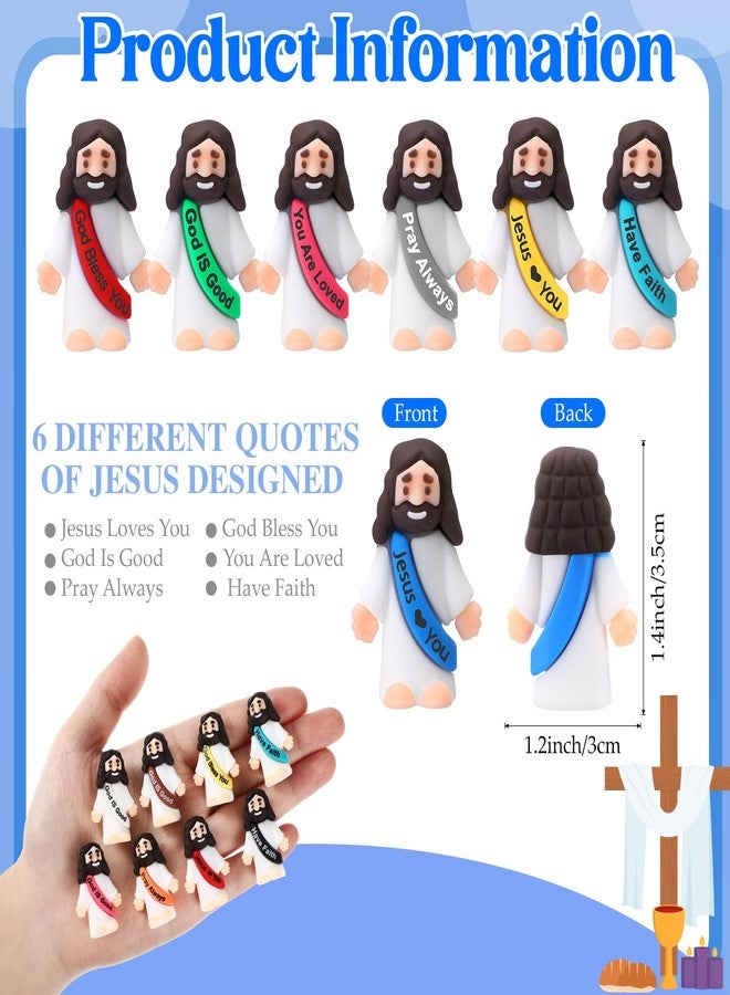 Bememo 100 Pcs Little Jesus Figures Original Design Mini Jesus Figures Toys to Hide and Seek Sunday School Baptism Share Gifts Stuffers Religious Party Favors - Image 2