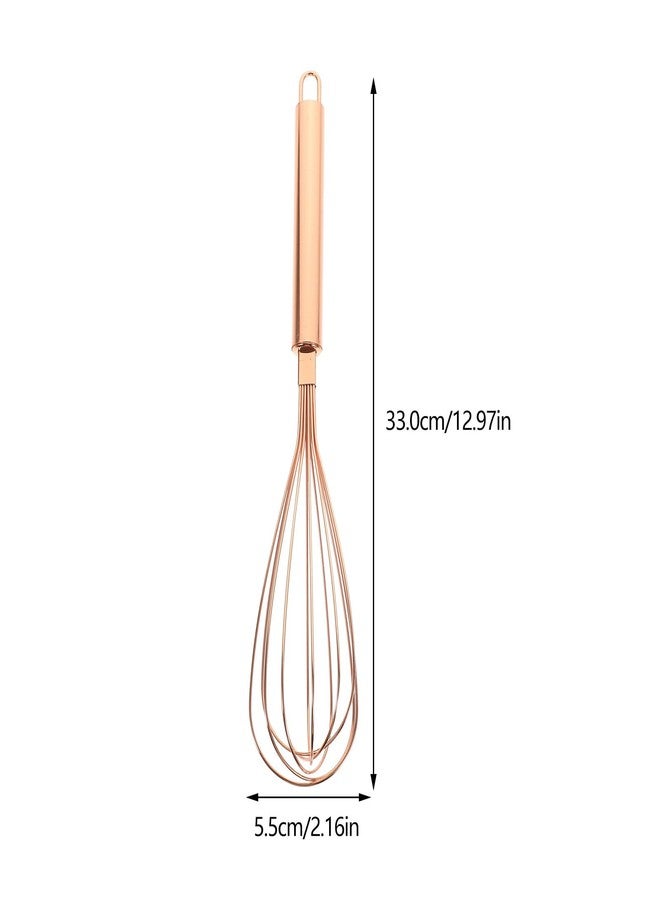 VOSAREA Mini Whisk Small Stainless Steel Whisk Kitchen Tiny Egg Beater with Thick Wire for Cooking ing Blending Ingredients Beating Mixing Sauces (12.97X2.16X2.16 Inch) - Image 2