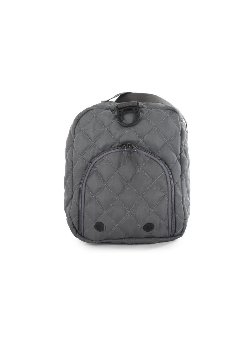 Elite Bags Elite Quilted Gym Duffle Bag with Shoe Compartment, Multi Pocket, Grey - Image 3