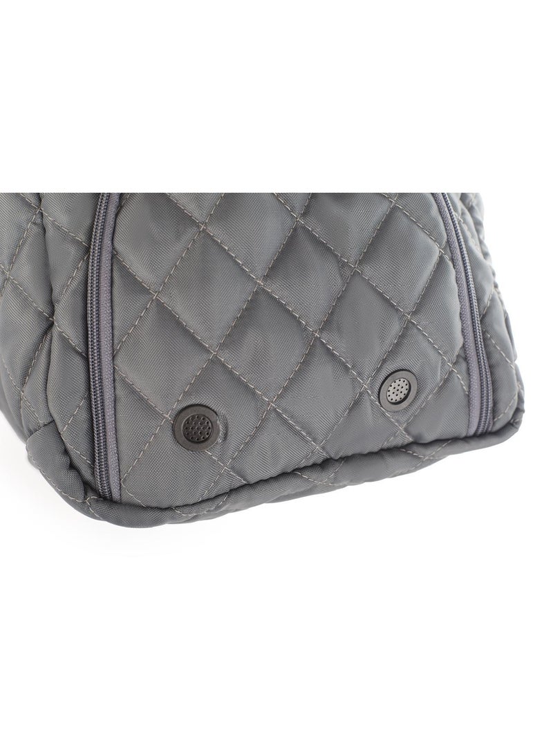 Elite Bags Elite Quilted Gym Duffle Bag with Shoe Compartment, Multi Pocket, Grey - Image 5