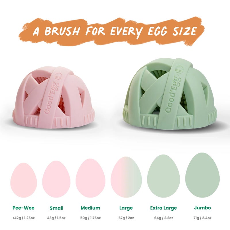 GoodEgg The Original Egg Brush, Silicone Egg Cleaning Brush for Farm Fresh Eggs, Chicken Coop Cleaning Tools, Egg Washer, Chicken Coop Accessories, Large to XL Sized Eggs, Green, As Seen On Shark Tank - Image 3