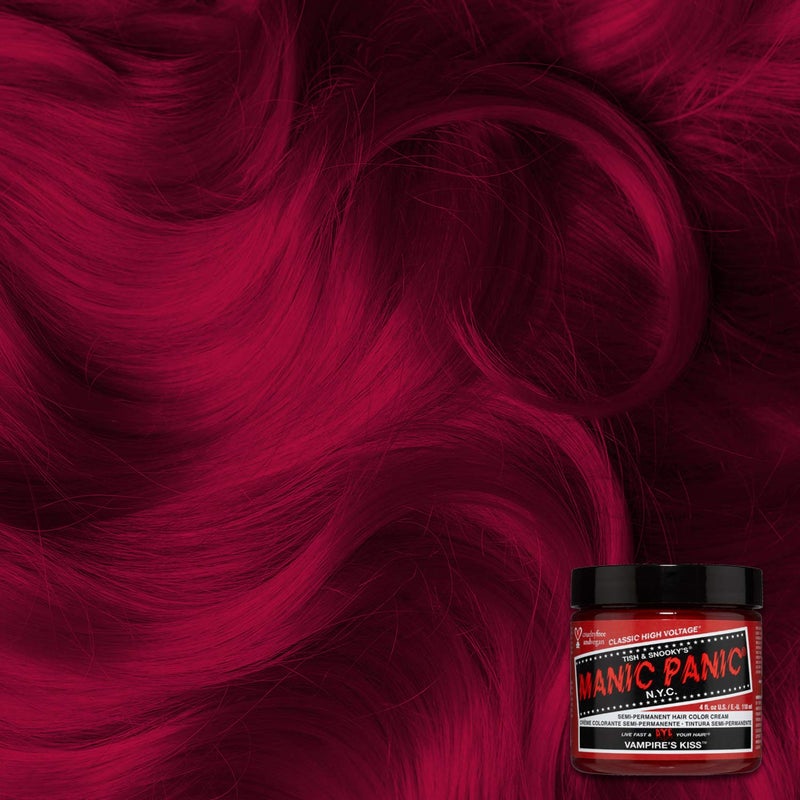 MANIC PANIC Classic Vampire's Kiss Semi Permanent Hair Color - Medium Red Hair Dye for Women & Men That Lasts 4-6 Weeks - Vegan, Ammonia & Cruelty-Free - Create & Mix Custom Shades (4oz) - Image 4