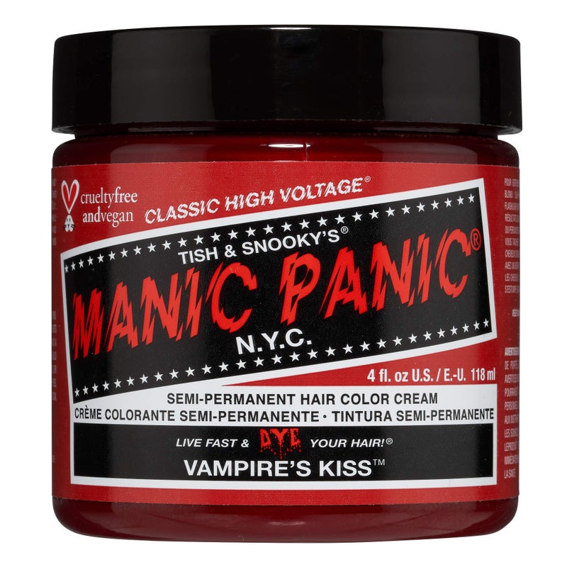 MANIC PANIC Classic Vampire's Kiss Semi Permanent Hair Color - Medium Red Hair Dye for Women & Men That Lasts 4-6 Weeks - Vegan, Ammonia & Cruelty-Free - Create & Mix Custom Shades (4oz) - Image 1