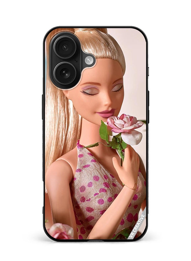 VR CREATIVE Protective Case Cover For Apple iPhone 16 Plus Pink Barbie Design Multicolour