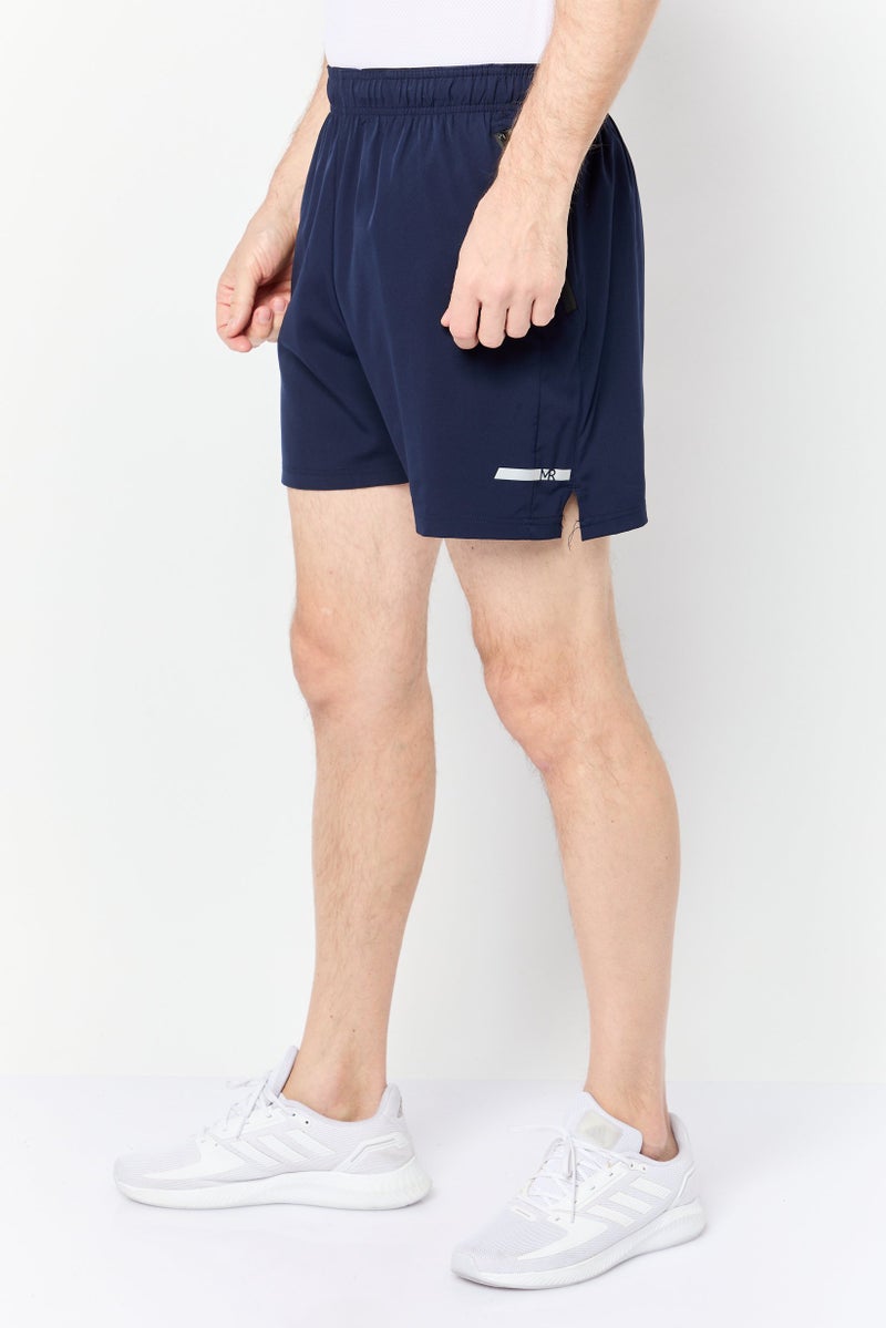 Mister Men 5 Inseam Sportswear Fit Training Shorts, Navy Blue - Image 4