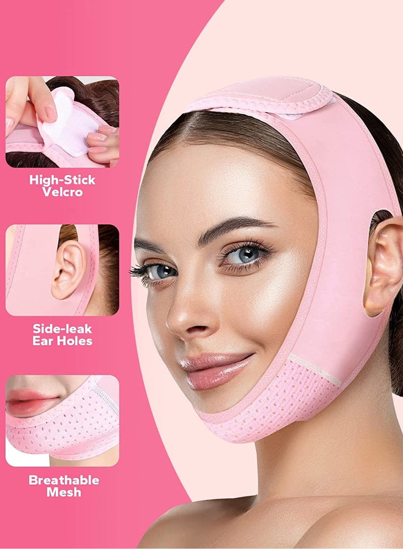 Sharpdo Reusable V Line Lifting Mask,Double Chin Reducer,Chin Strap,Face Belt,Lift And Tighten The Face To Prevent Sagging,Create A V Shaped Face Full Of Vitality  - Image 1