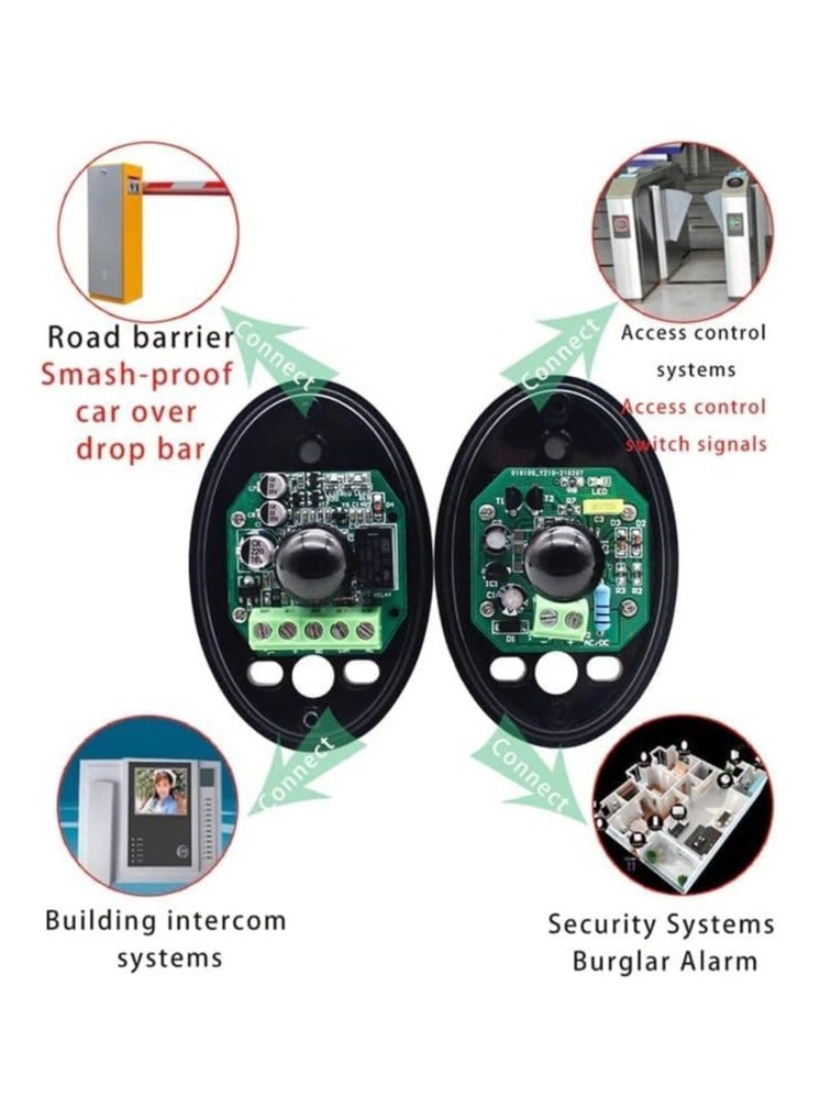 SOLDOUT IP55 Automated Gate Safe Infrared Sensor Swing Sliding Garage Gate Relay Door Safety Infrared Photocells (Black) - Image 4