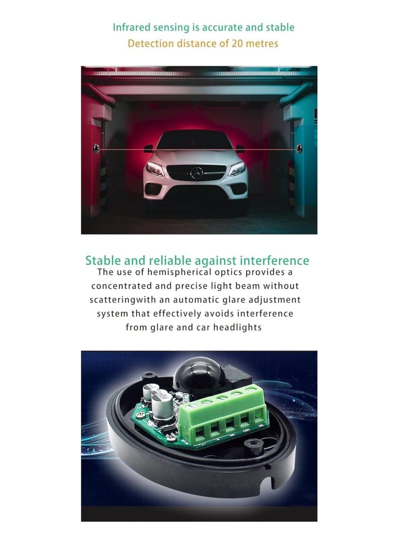 SOLDOUT IP55 Automated Gate Safe Infrared Sensor Swing Sliding Garage Gate Relay Door Safety Infrared Photocells (Black) - Image 5