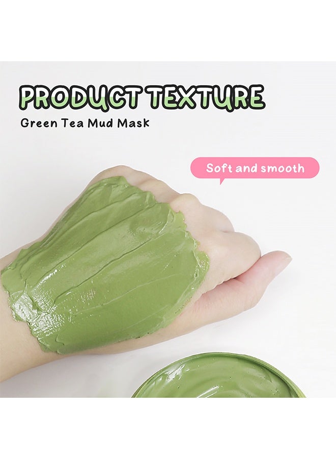 QUIYUM Green Tea Mud Mask - Green Tea Deep Cleanse Mask for Pore Cleansing & Moisturizing & Hydrating & Refreshing, Antioxidant Green Tea Face Mask Improves Overall Complexion, Clay Mask for All Skin Types - Image 5