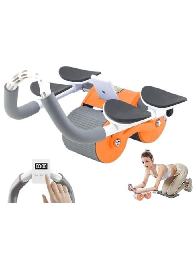 KITCHENOO New Automatic Ab Wheel with Elbow Support and Timer (Orange)  - Image 1