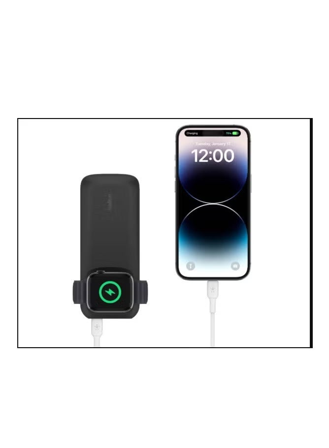 فيبكا Belkin BoostCharge Pro Fast Wireless Charger for Apple Watch + Power Bank 10000 mAh - Image 2